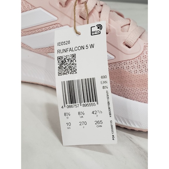 NEW NO BOX Size 10 - adidas Womens Runfalcon 5  Running Shoes Pink White Pastel - Picture 3 of 7